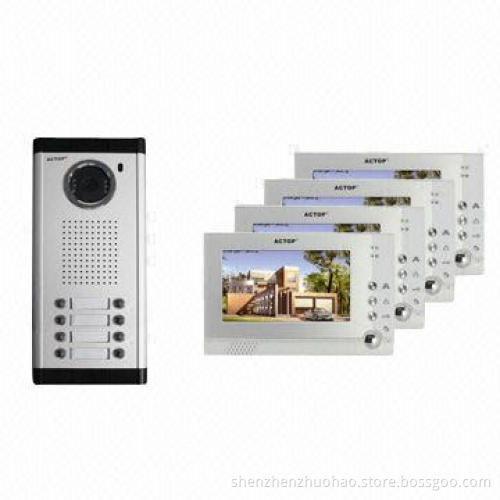 Video Door Phones, Competitive Price, Home Best Seller/Hand-free Villa TCP IP Color Multi Apartments